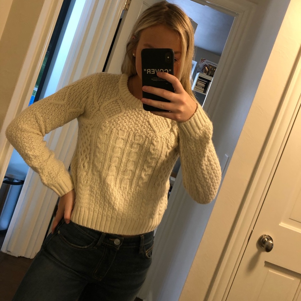 Topshop Cable Knit Sweater